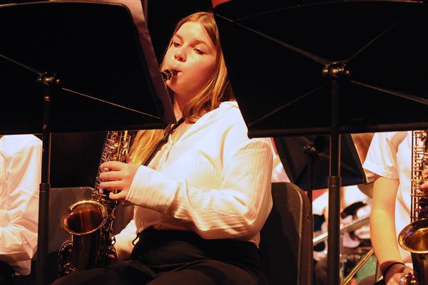 Students performing at the 2023-2024 All County Jazz Concert